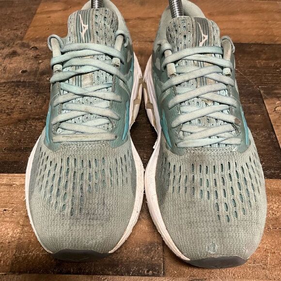 Mizuno Women’s Size 7.5 Wave Inspire 17 Waveknit Running Shoe Dusty Turquoise - Picture 3 of 9